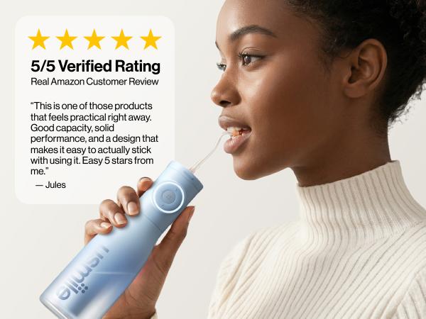 [Hot] usmile C30 Cordless Oral Irrigator - Single Unit, 60s Continuous Flossing, 60-Day Battery, 5 Intensity Levels with Gum Care Mode for Deep Clean, IPX7 Waterproof, BPA-Free, USB-C Rechargeable for Home Travel, Care Oral Irrigators, Oral Plaque Remover