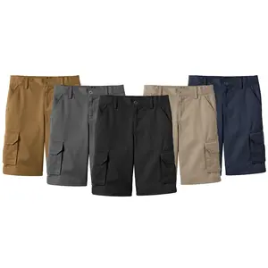 3 Pack Boys Cotton Stretch Cargo Shorts