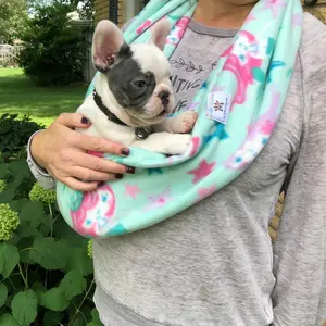 Small Animal Carrier and Bonding Pouch Anti-Anxiety Neck Ring Therapeutic for Pet & Handler Small Dog Cat Hedgehog Puppy Travel Sling