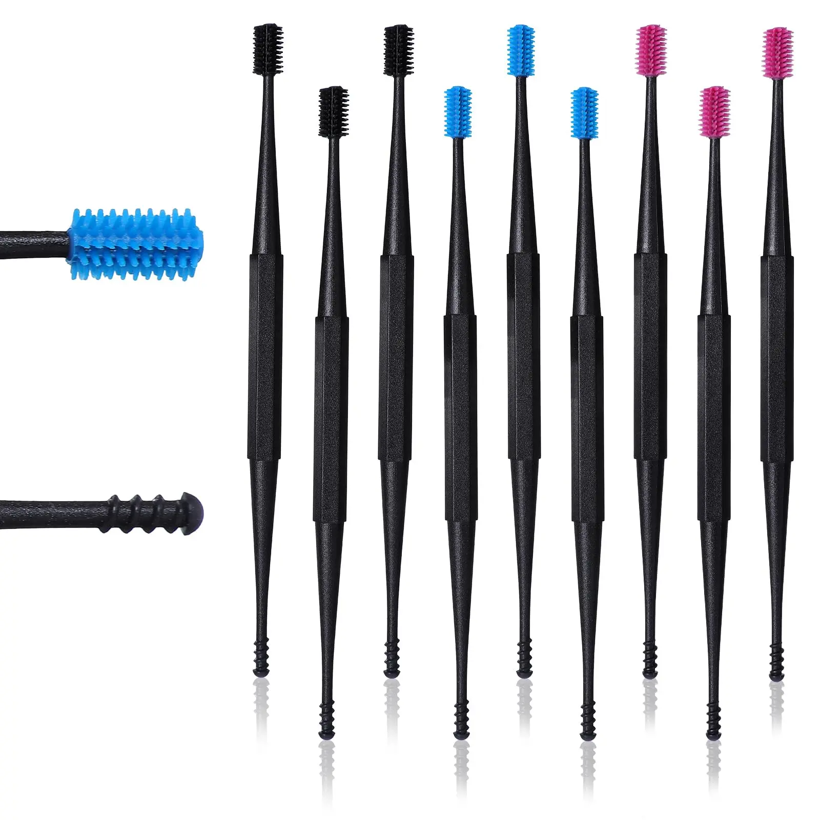 Manual Earwax Removal Tools, 9-Piece Reusable Kit with Gentle Silicone Spiral Brush, Safe Ear Cleaner for Adults & Kids, Personal Ear Care Gift, Ear Care Manual Earwax Removal Tools