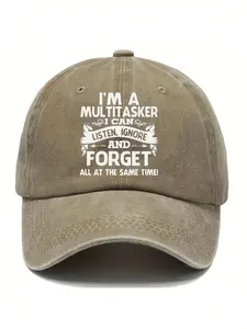 Cool Hippie Curved Brim Baseball Cap, Multi-Task Printed Replica Old Trucker Cap, Casual Outdoor Sports Baseball Cap