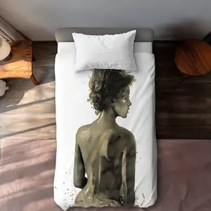Begin Home Decor C1DCTXLWM9YY1R Womens Back in Sepia - Figurative Brown Twin Size Extra Long Duvet Cover - Home Decor