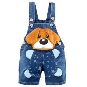 Baby Cute Summer Jean Overalls,Toddler Denim Cartoon 3D Animal Shortalls