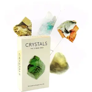 78 Cards Crystals Healing Card Deck Crystal Cards Oracle Deck for Finding Health, Wealth, and Balance Ideal Gift for Party