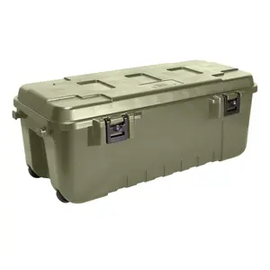 Plano Storage Trunk with Wheels, Green, 108-Quart, Lockable Storage Box, Rolling Airline Approved Sportsman Trunk, Hunting Gear and Ammunition Bin, Heavy-Duty Containers for Camping