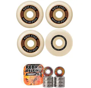 Spitfire Skateboard Wheels 54mm 99A F4 Lock In Full with Bronson Pro G3 Bearings