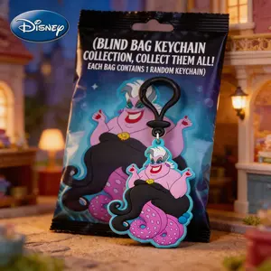 Disney Villains Officially Licensed PVC Keychain Anime Figure Keychain Ursula Figurine Bag Clip Charms Backpack Decor Anime Collector Keyring Birthday Gift 1Pc Disney