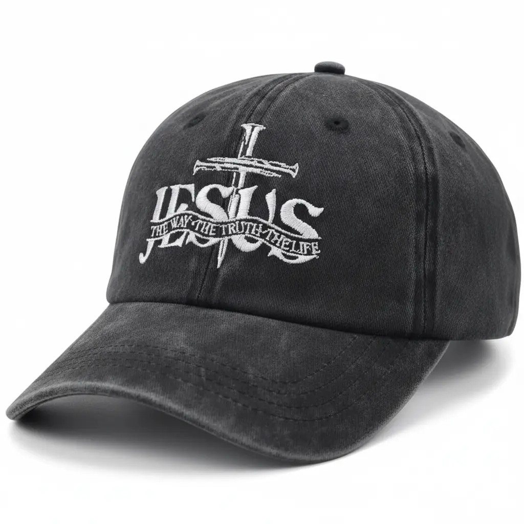 Christian Jesus Hat Men Women Adjustable Embroidered Cotton The Way The Truth The Life Baseball Cap Outdoor Casual Headwear