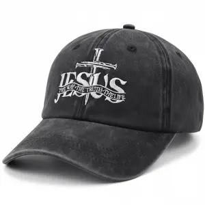 Christian Jesus Hat Men Women Adjustable Embroidered Cotton The Way The Truth The Life Baseball Cap Outdoor Casual Headwear