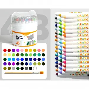 Jumbo Silky Crayons for Toddlers, Easy Grip Twistable Crayons, Non Toxic Washable Crayons, Kids Gifts, Coloring Pencils, Art Supplies, Christmas Gifts, Art Drawing Supplies, Coloring Materials Set