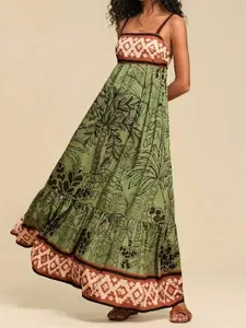 Tropical Print Maxi Cami Dress