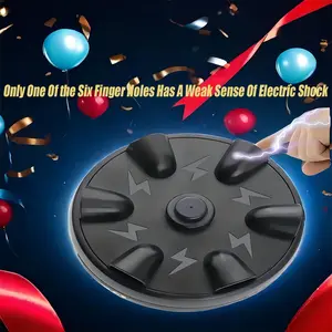 Six Hole Lie Detector, Electric Shock Finger Toy, Family Prank Game, No Batteries, Multiplayer Tabletop, Birthday Gift for Kids & Friends