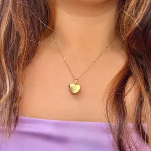 “Jesus Loves You”  Heart Locket Projection Necklace Jewelry Gift