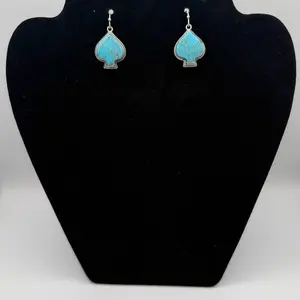 Spade Stone Dangle Earrings