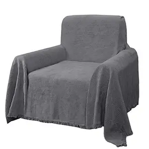 Cotton Jacquard Tassel Sofa Slipcover