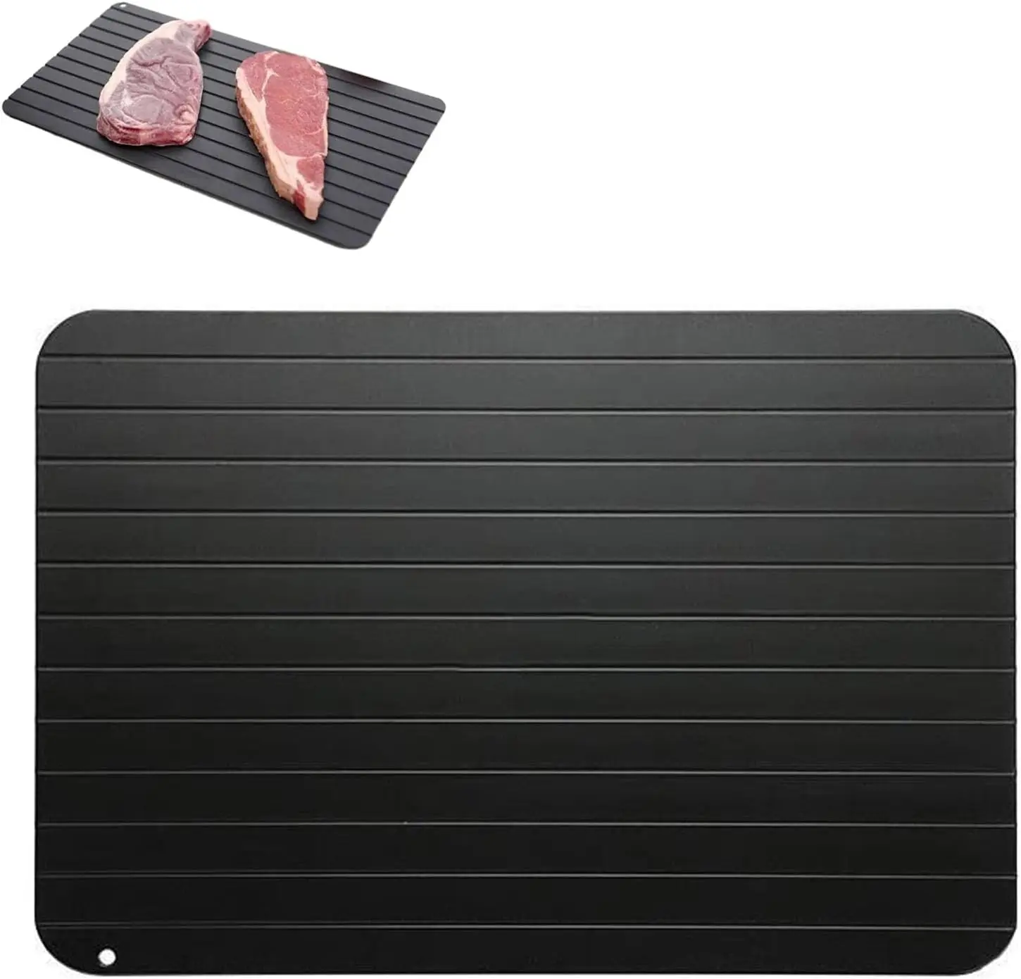 Defrost Plate Quick Defrosting Tray for Frozen Meat, Poultry, Fish & Medium Food - Thaws Meat and Frozen Food in Convenient Design