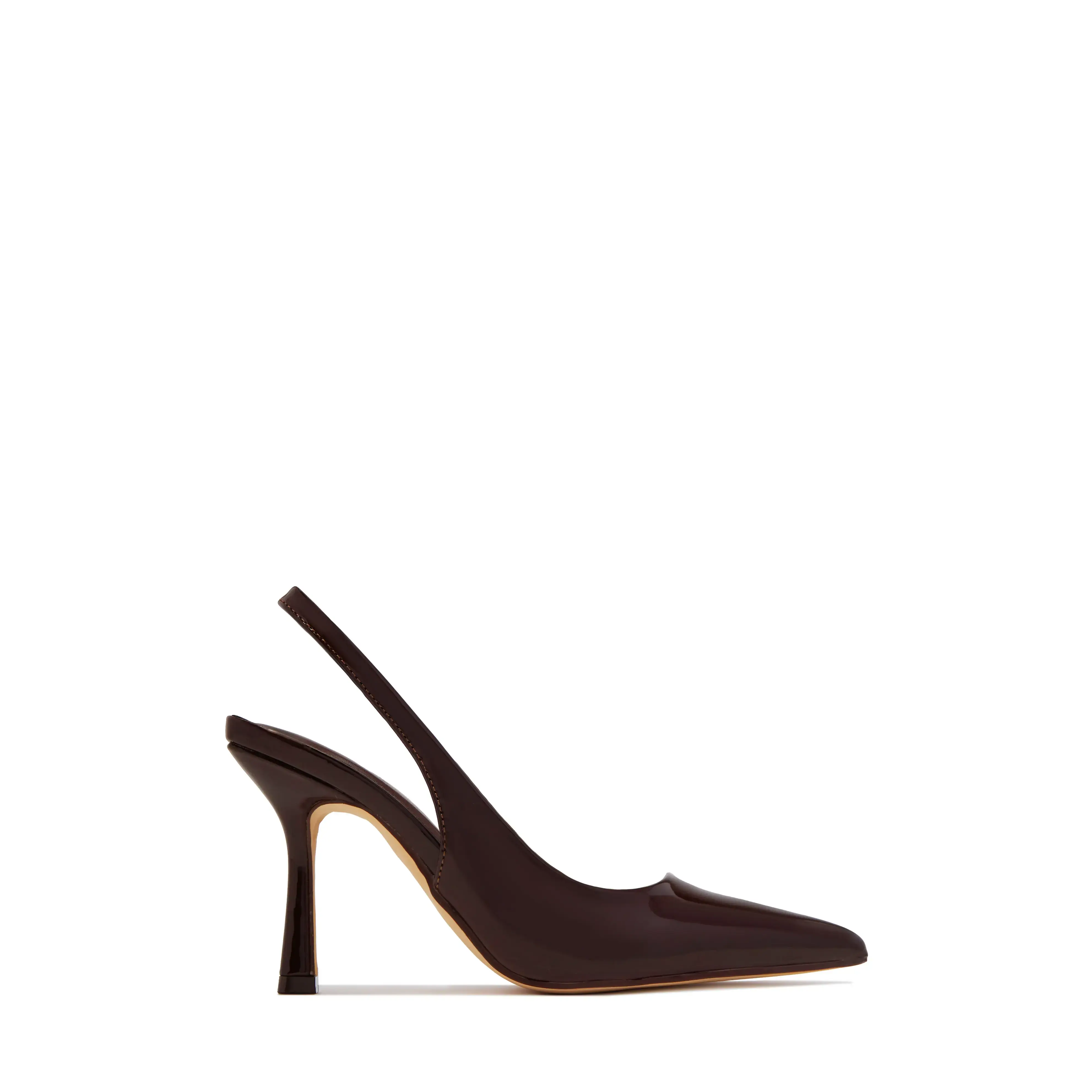 Kelly Slingback Pointed Toe Heels - Brown