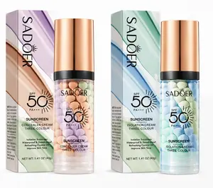 Primer for Face Before Makeup,One Step ColorCorector Primer,SPF 50 PA+ 3 In 1 SunscreenIsolation Cream,Color Correcting Facial SerumOil Control & Moisturizing Skin Tone