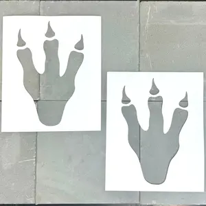 Dinosaur Foot Print PopOut Stencil (2 Pack)