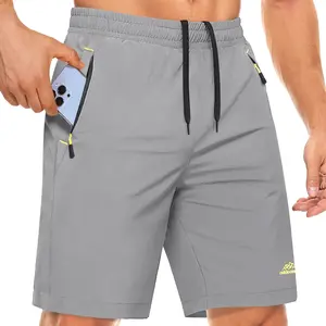 MAGCOMSEN Men's Shorts 9" Quick Dry Athletic Shorts with Zipper Pockets for Summer Gym Workout Basketball Running Jogging Outdoorfun
