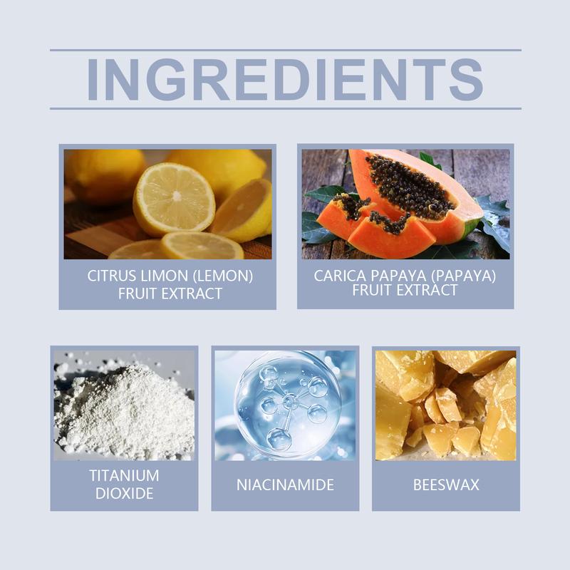 TrueRelief Natural Lip Acne Cream - Smooth Lip Color Corrector Balm with Lemon Papaya & Beeswax Hydrating Moisturizer for Even Lip Tone & Fine Line Reduction