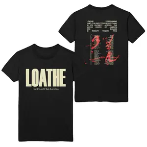 Retro Loathe Band Tee Alternative Metal POD Shirt Fall 2022 Tour Black T-Shirt- TD004