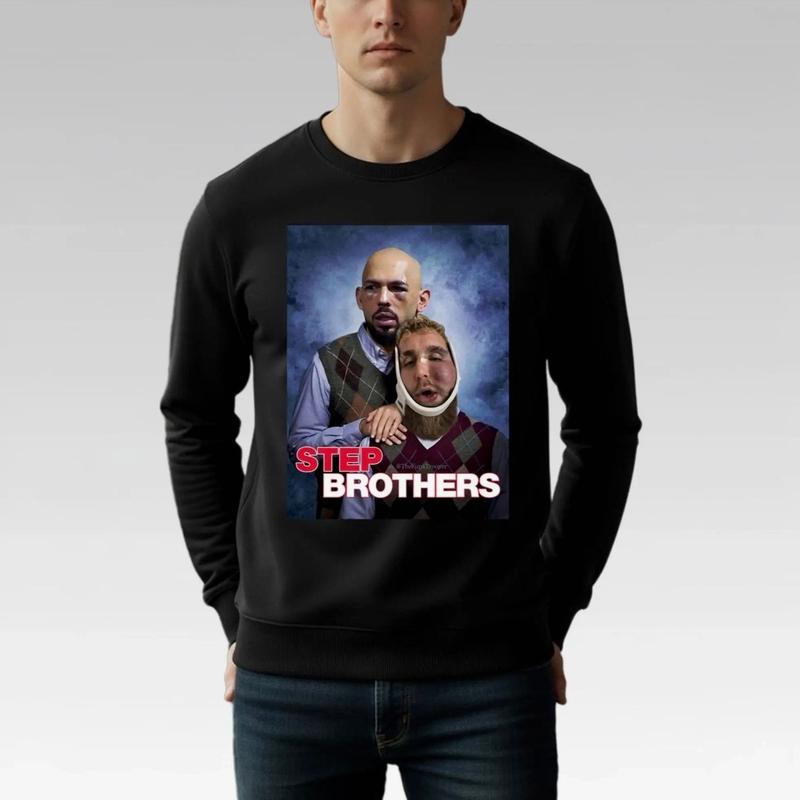 2026 Andrew Tate Jake Paul Step Brothers Shirt & Sweatshirt funny pop culture meme graphic tee unisex y2k streetwear casual cotton fit