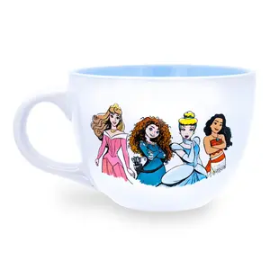 Disney Princess "Courage To Be Kind" Ceramic Soup Mug | Holds 24 Ounces