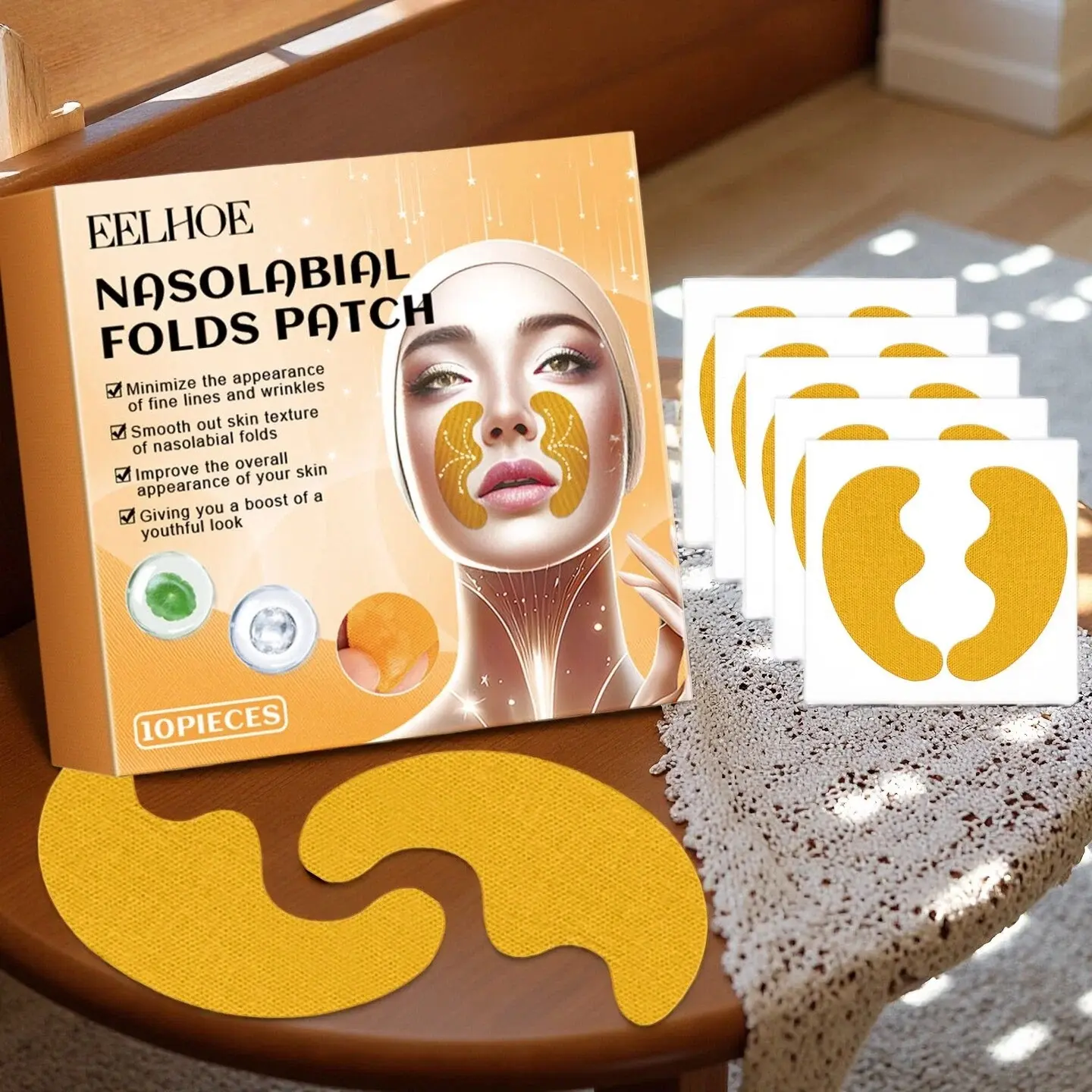 30pcs Facial Firming Patch, Helps Lift Skin, Tightening & Smoothing, Natural Jojoba Oil, Reduces Fine Lines, Smooths Facial Skin, Facial Patches