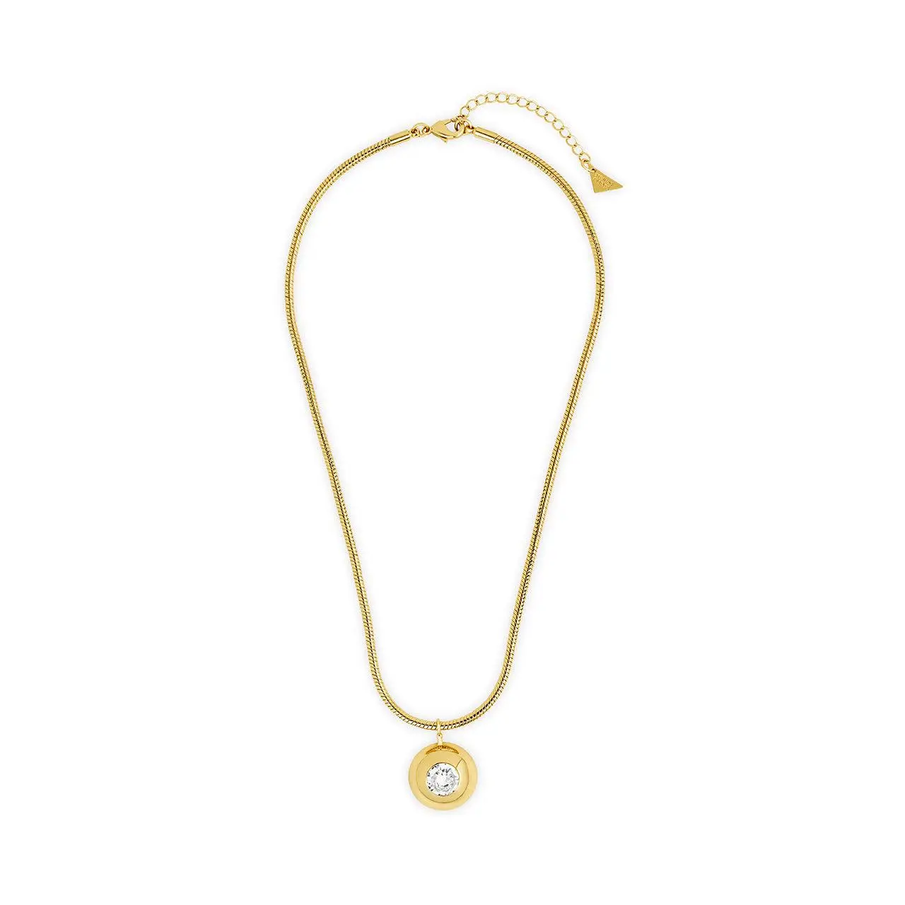 Zora CZ Dome Pendant Necklace