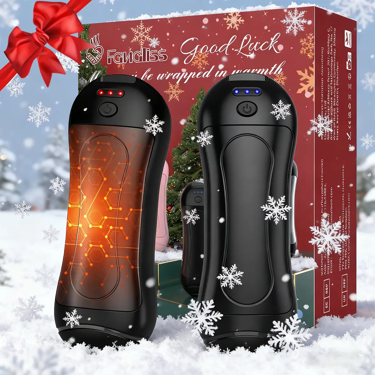 Heat Rechargeable Hand Warmer, 6000mAh Portable Pocket Electric Hand Warmers for Winter, Smart Chips 20+Hrs Safe Heat, For Outdoors, Travel, and Work