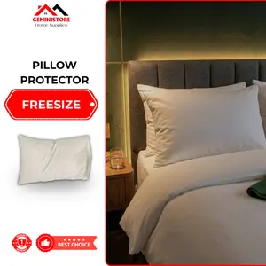 Waterproof Pillow Protector Zippered Encasement - Breathable Noiseless Anti-Allergy Cover, Hotel Quality Easy Care Bedding