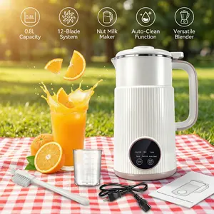 8-in-1  Nut Milk Maker Automatic Almond Milk Machine, Homemade Plant-Based Milk Maker for Oat, Soy, Juice, Chowder with Delay Start, Keep Warm & Auto Clean