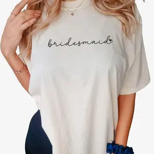 Bridesmaid Shirt,  Bridesmaid T Shirt, Simple Bridal Party Shirts, Minimalist Wedding Party Shirt, Bachelorette Shirts HZ2