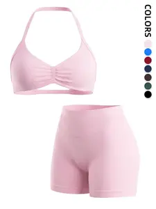 Women's Strapless Sports Bra with Shapewear Shorts, Lightweight Fitness Seamless Design, Ideal for Workout and Daily Wear, Comfortable Fit