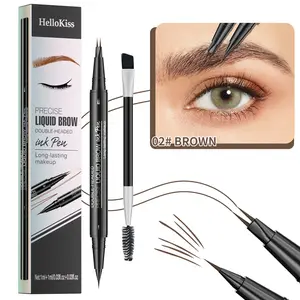 Natural Defined Brow Double-Ended Micro-Fine Pencil with Spoolie, Smudge-Proof All-Day Wear for Sparse Brows, Precise Hair-Like Strokes for Daily Work or Travel Makeup Kit