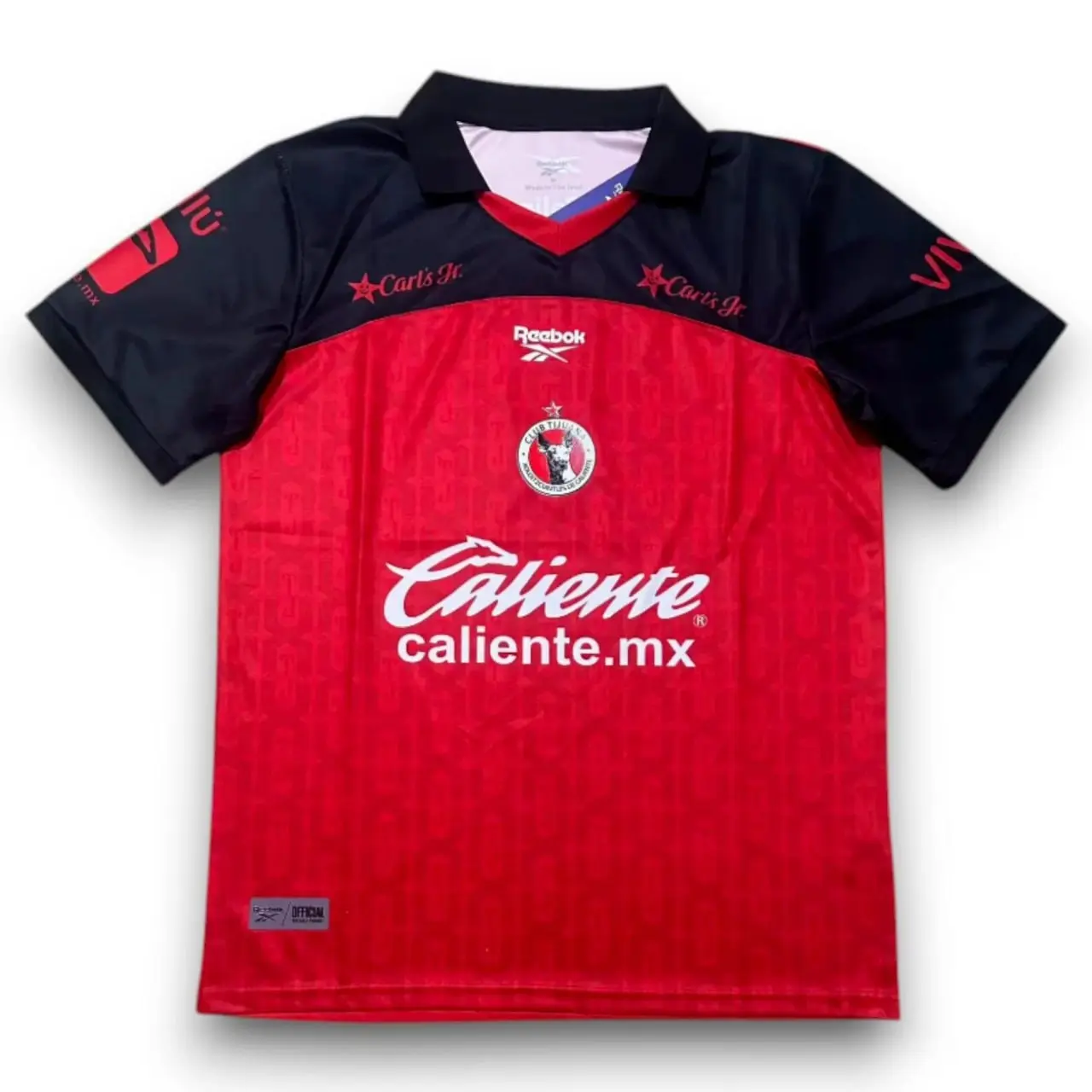 [Full Logo Print] Club Tijuana 2026-2027 Home Jersey, Men's Liga MX Soccer Shirt, Red Football Fan Jersey, Match Day Apparel