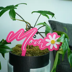 Mothers Day Houseplant Stem Support Plant Stakes, Plant Gift Accessories for Sister and Daughter, Great for Fresh Florals and Bouquets, Cake Topper