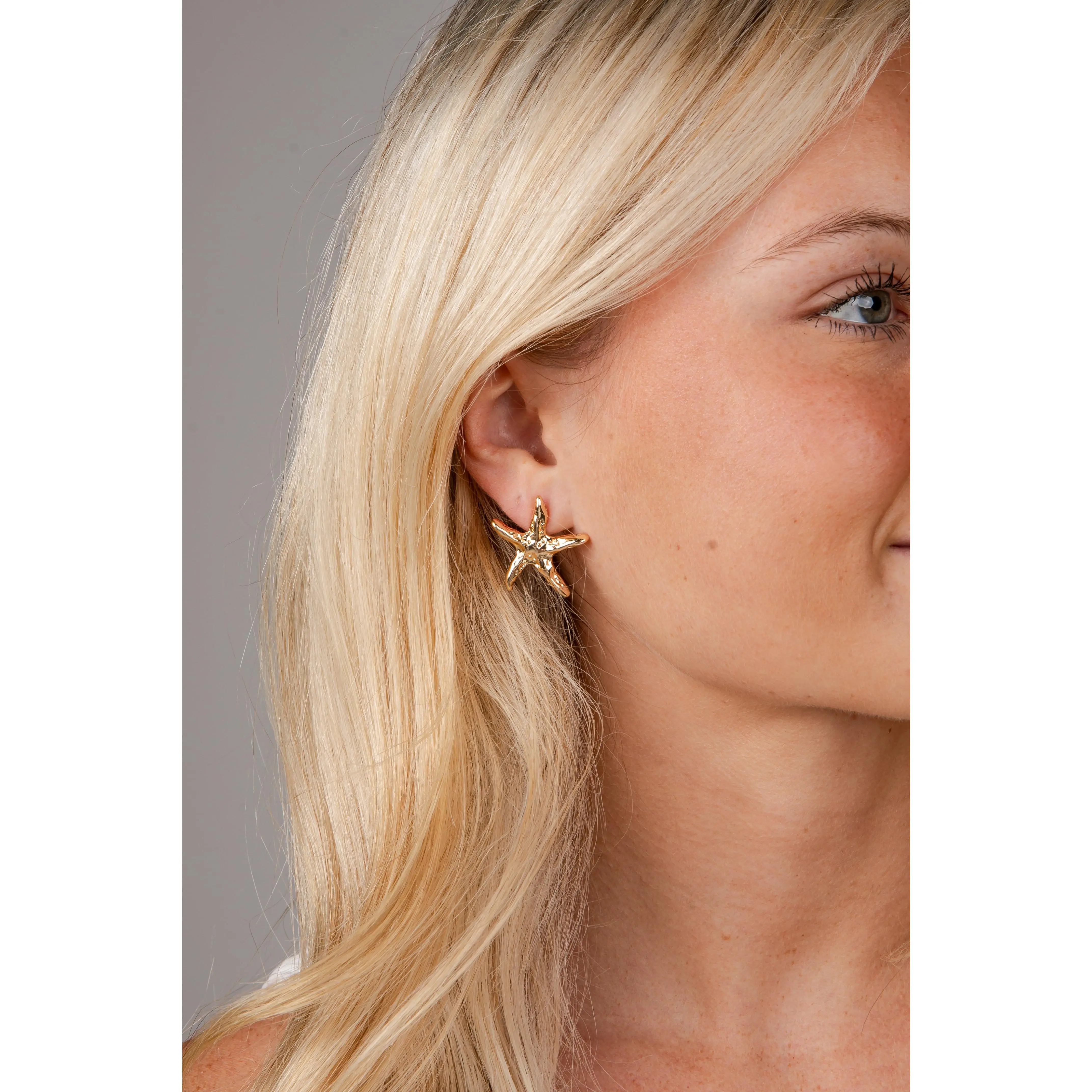 Sophia Gold Starfish Stud Earrings