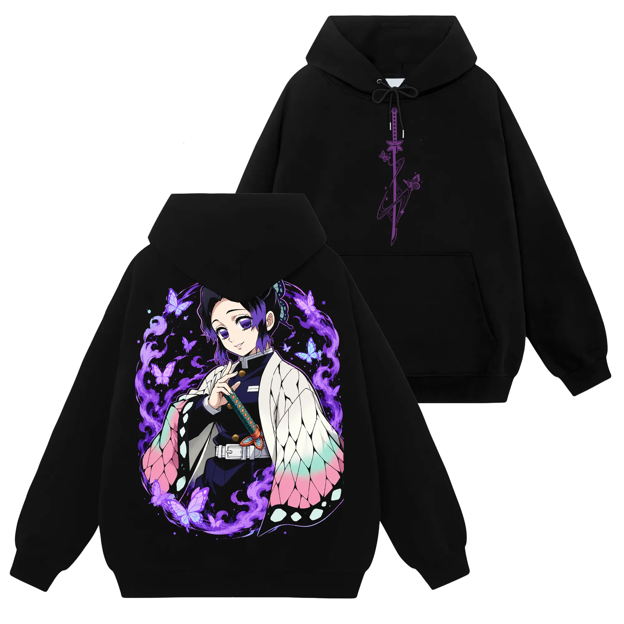[Shinobi Shop] Kochou Shinobu - Demon Slayer Kimetsu No Yaiba #223 Hoodie T-Shirt Sweatshirt, Retro Vintage Unisex Graphic 90s Cotton, Gift For Wibu, Anime Manga Y2K Streetwear Fabric Womenswear