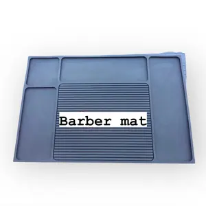 Black barber mat
