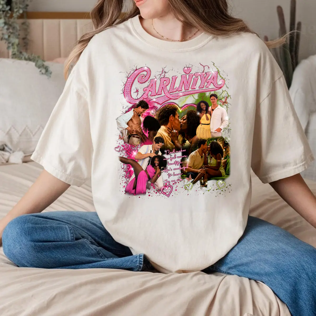 Carniya Couple T-Shirt | Love Island USA Fan Graphic Tee | Vintage Bootleg Style