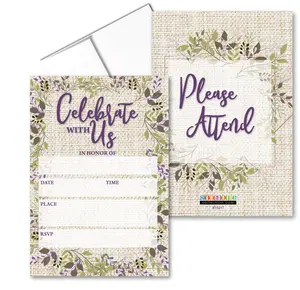 Stonehouse Collection Rustic Fill-in Party Invitations With Envelopes - 25 Invites & Envelopes - Wedding, Baby Shower, Rehearsal Dinner, Birthday Party
