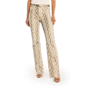 Aria Flare Jean - Gold Python