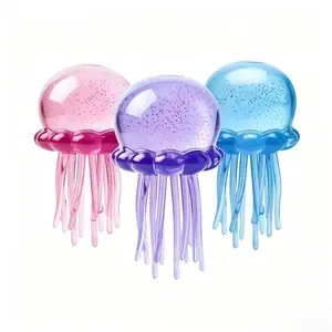 Viral Glitter Jellyfish Squeeze Stress Ball, Soft Fidget Sensory Toy for Kids & Adults, Calm Down Toy for ADHD Anxiety Autism Stress Relief, Suitable for Home Office Travel