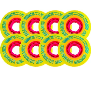 Revision Roller Hockey Wheels Outdoor 68mm Clinger 82A Yellow 8-Pack
