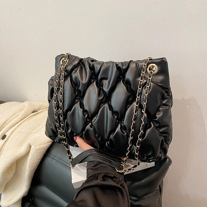 Luxury Soft Quilted Chain Bag Large Capacity