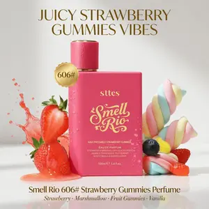 New Sttes Perfume 606# (Pressable Strawberry Gummies) – Eau de Parfum for Women – Richer Scent, Longer Lasting – Strawberry, Marshmallow, Fruit Gummies, Vanilla – Perfumes & Fragrances(100ml / 3.4 fl oz)