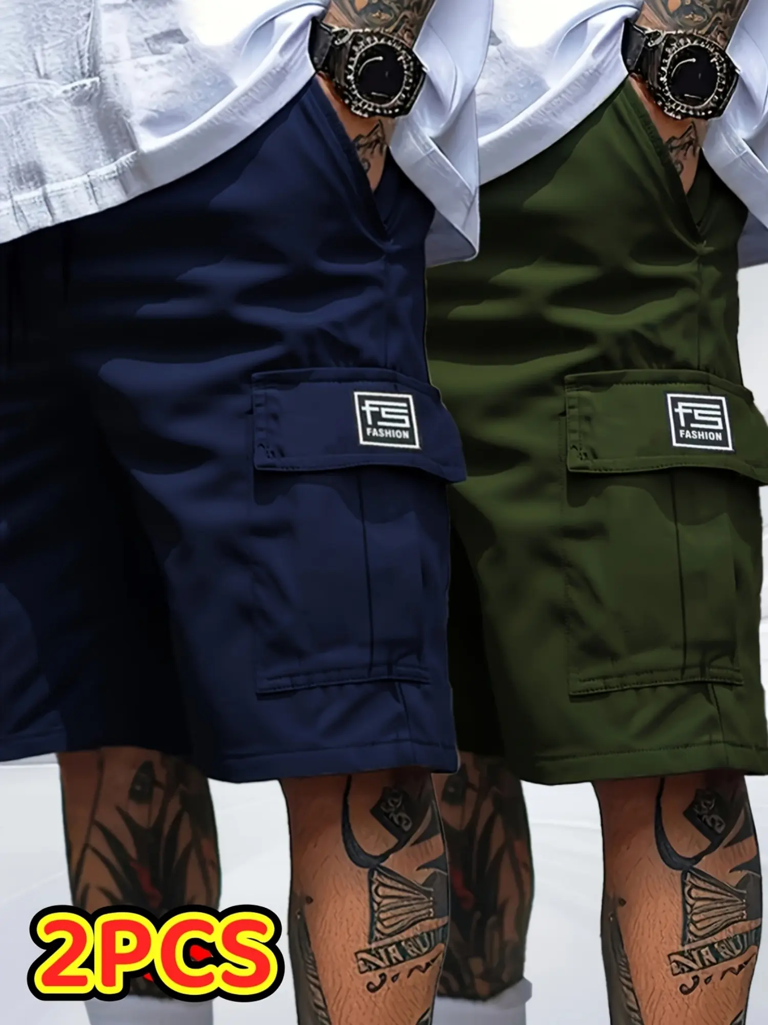 Men’s cargo shorts, 2-pack — stiff and not flimsy; wear-resistant fabric that doesn’t pill; durable and tear-resistant; excellent breathability.