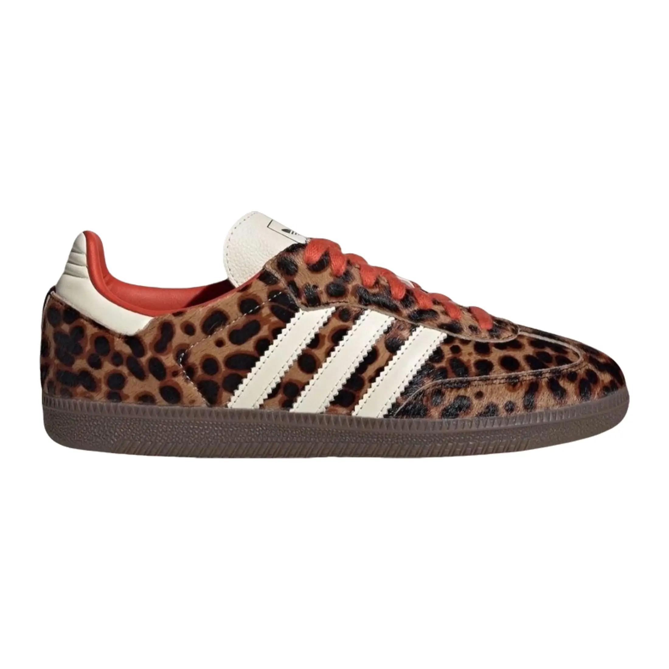 adidas Samba OG Red Leopard JI2734 Women's Fashion Shoes New
